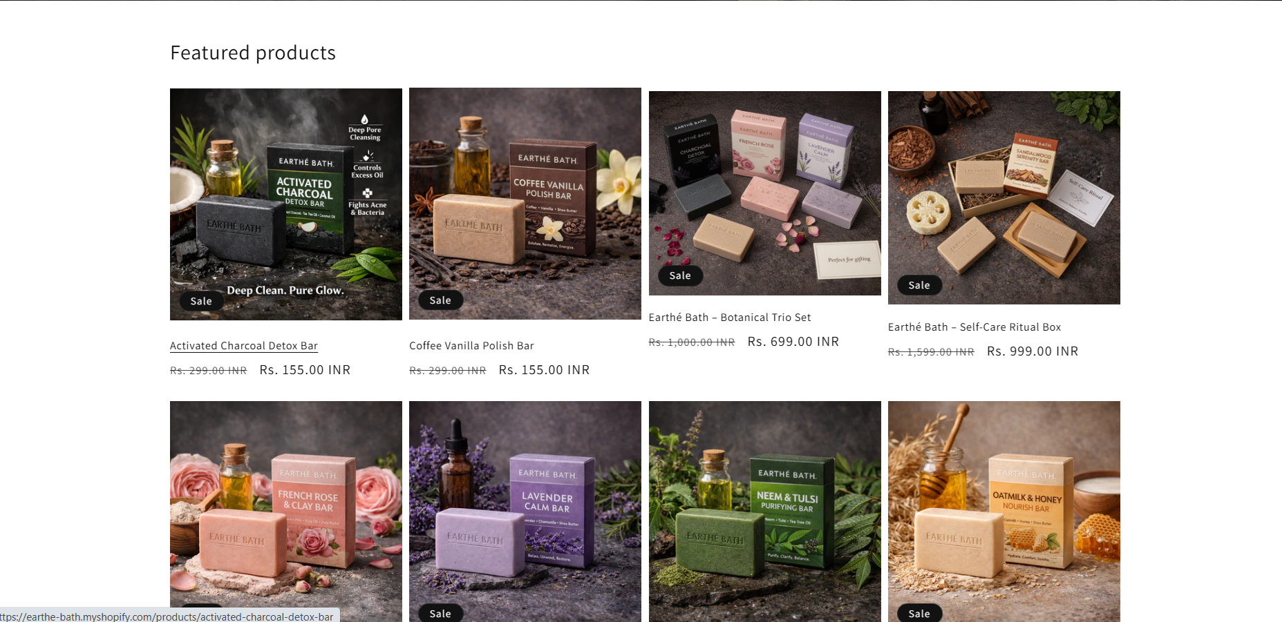 Earthé Bath: Organic E-Commerce Store Gallery 2