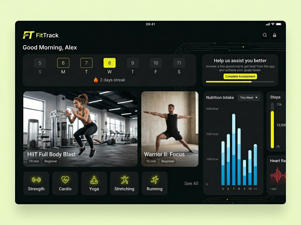 FitTrack – Health & Fitness Mobile App Gallery 2